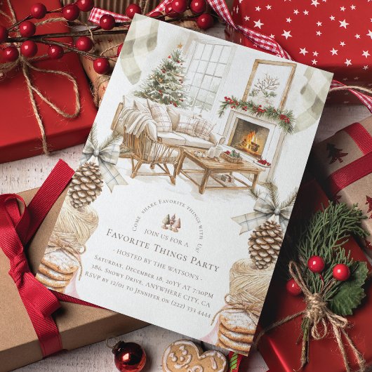 Invitation Cosy Favoris Fête de Noël