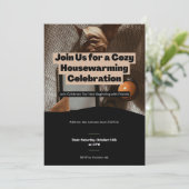 Invitation Cosy Fête du réchauffement de la maison personnali (Debout devant)