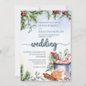 Invitation Cosy Hot Cocoa hiver Mariage neigeux (Devant)