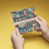 Invitation Cosy Hygge Village Nordic Folk Art, personnalisé