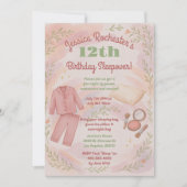 Invitation Cosy Pajama Soir esthétique Soir fête d'anniversai (Devant)