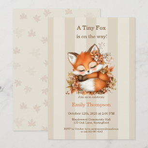 Invitation Cosy Renard d'automne Baby shower Cosy Woodland Pa