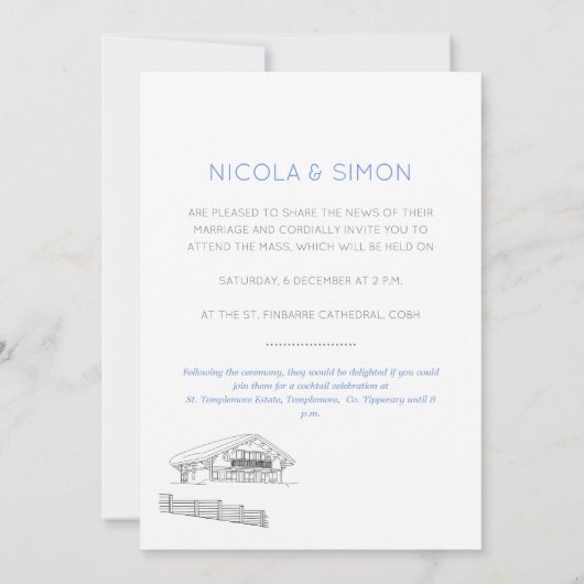 Invitation Cosy Ski Lodge Couple In Love Snowy Mountaintops (Dos)