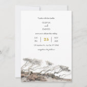 Invitation Côte Beige Windswept Trees View Beach Wedding (Devant)