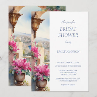 Invitation Côte d'Amalfi Italie Bougainvillea Fête des mariée