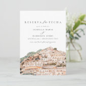 Invitation Côte d'Amalfi Italie Espagne Enregistrer la date (Debout devant)