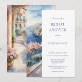 Invitation Côte d'Amalfi Italie Fête des mariées (Devant / Derrière)