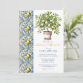 Invitation Côte d'Amalfi Italie Fête des mariées de citron (Debout devant)