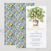 Invitation Côte d'Amalfi Italie Fête des mariées de citron (Devant / Derrière)