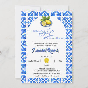 Invitation Côte d'Amalfi Petite Chérie Citron Baby Shower