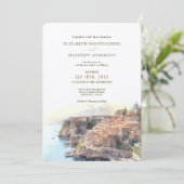 Invitation Côte d'Azur Destination Côtière Française Mariage (Debout devant)