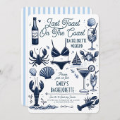 Invitation Côte Dernière de toast rétro Bachelorette Week-end