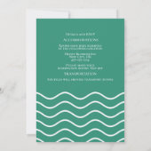 Invitation Côte été Ocean Beach Mariage d'aquarelle (Dos)