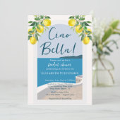 Invitation Côte méditerranéenne Fête des mariées Ciao Bella (Debout devant)