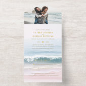 Invitation Côte Ocean Beach tout en un mariage Inviter (Intérieur)