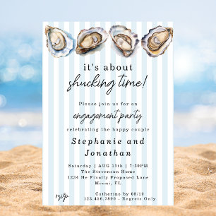 Invitation Côté Plage C'est l'heure de la fête de début de la