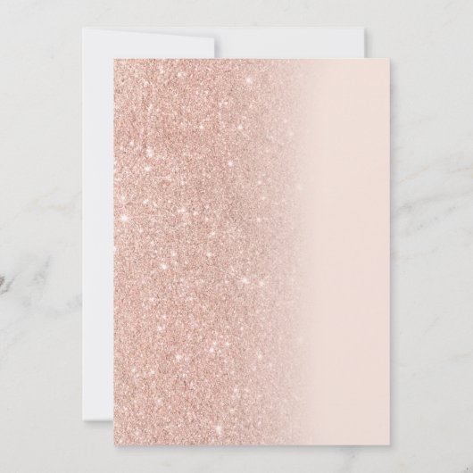 Invitation Côté rose or parties scintillant élégante chic Swe (Dos)