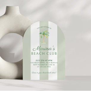 Invitation Côté Vert Tailles Palm Beach Anniversaire Arc