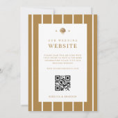 Invitation Coteau de coquillage d'or Monogramme Côte tout en (Dos)