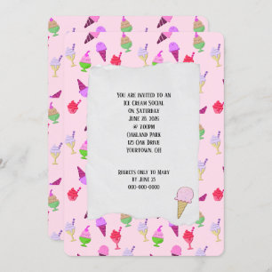 Invitation Côtes du Parti social de la crème glacée