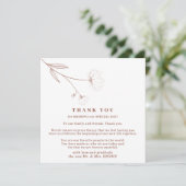 Invitation Coton Boho Terracotta Indépendant Simple merci (Debout devant)