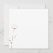Invitation Coton Boho Terracotta Indépendant Simple merci (Dos)
