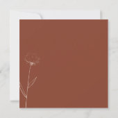 Invitation Coton Boho Terracotta Indie moderne merci (Dos)
