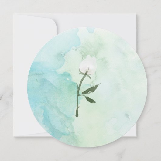 Invitation Coton côtier avec cercle de typographie moderne (Dos)