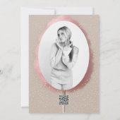 Invitation Coton rose Bonbon Or Confetti Sweet 16 Partie (Dos)