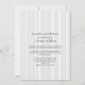 Invitation Coton sur les rayures 2e anniversaire de mariage (Dos)