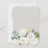 Invitation Cottage Baby shower floral blanc (Dos)