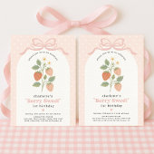 Invitation Cottage Chic Berry Sweet Strawberry fille d'annive