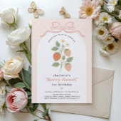 Invitation Cottage Chic Berry Sweet Strawberry fille d'annive