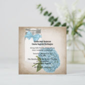 Invitation Cottage Chic Hydrangea et Mason Jar Mariage (Debout devant)