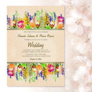 Invitation Cottage Garden Floral Mariage