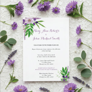 Invitation Cottage Garden Mariage de verdure