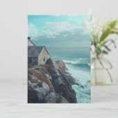 Invitation Cottage médiéval sur une falaise (Debout devant)