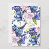 Invitation Cottage Rose fête d'anniversaire (Dos)