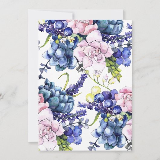 Invitation Cottage Rose fête d'anniversaire (Dos)