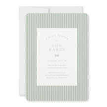 Cottagecore Herringbone Dusty Sage Baby Shower