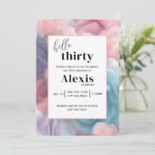 Invitation Cotton Candy Abstrait pour la fête du 30e annivers (Debout devant)