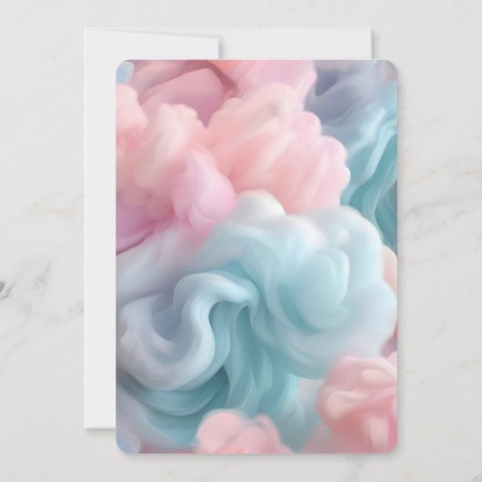 Invitation Cotton Candy Abstrait pour la fête du 30e annivers (Dos)