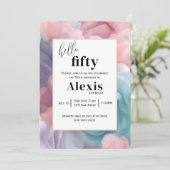 Invitation Cotton Candy Abstrait pour la fête du 50e annivers (Debout devant)