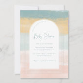 Invitation Cotton Candy Sky | Baby shower arc-en-ciel (Devant)