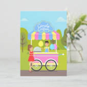 Invitation Cotton Candy Street Food (Debout devant)