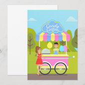 Invitation Cotton Candy Street Food (Devant / Derrière)