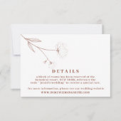 Invitation Cotton Flower Boho Terracotta Indie Mariage Détail (Devant)