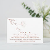Invitation Cotton Flower Boho Terracotta Indie Mariage Détail (Debout devant)