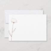 Invitation Cotton Flower Boho Terracotta Indie Mariage Détail (Dos)