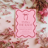 Invitation Couche de la Cravate de noeud Fête des mariées ros